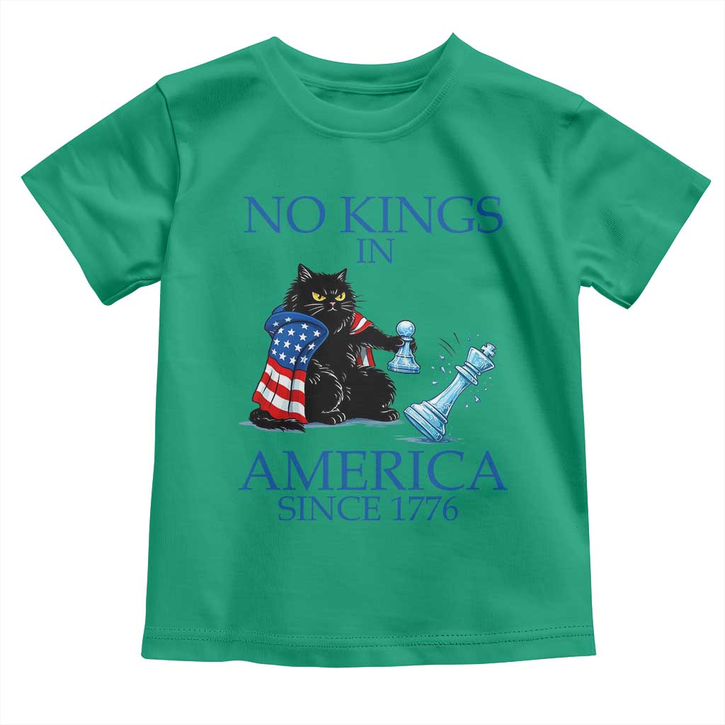 Funny Protest Chess Cat No Kings In America Toddler T Shirt Political Humor Gift