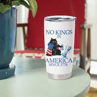 Funny Protest Chess Cat No Kings In America Tumbler Cup Political Humor Gift