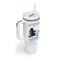 Funny Protest Chess Cat No Kings In America Tumbler With Handle Political Humor Gift