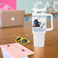 Funny Protest Chess Cat No Kings In America Tumbler With Handle Political Humor Gift