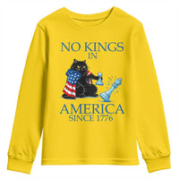 Funny Protest Chess Cat No Kings In America Youth Sweatshirt Political Humor Gift