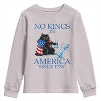Funny Protest Chess Cat No Kings In America Youth Sweatshirt Political Humor Gift