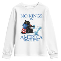 Funny Protest Chess Cat No Kings In America Youth Sweatshirt Political Humor Gift