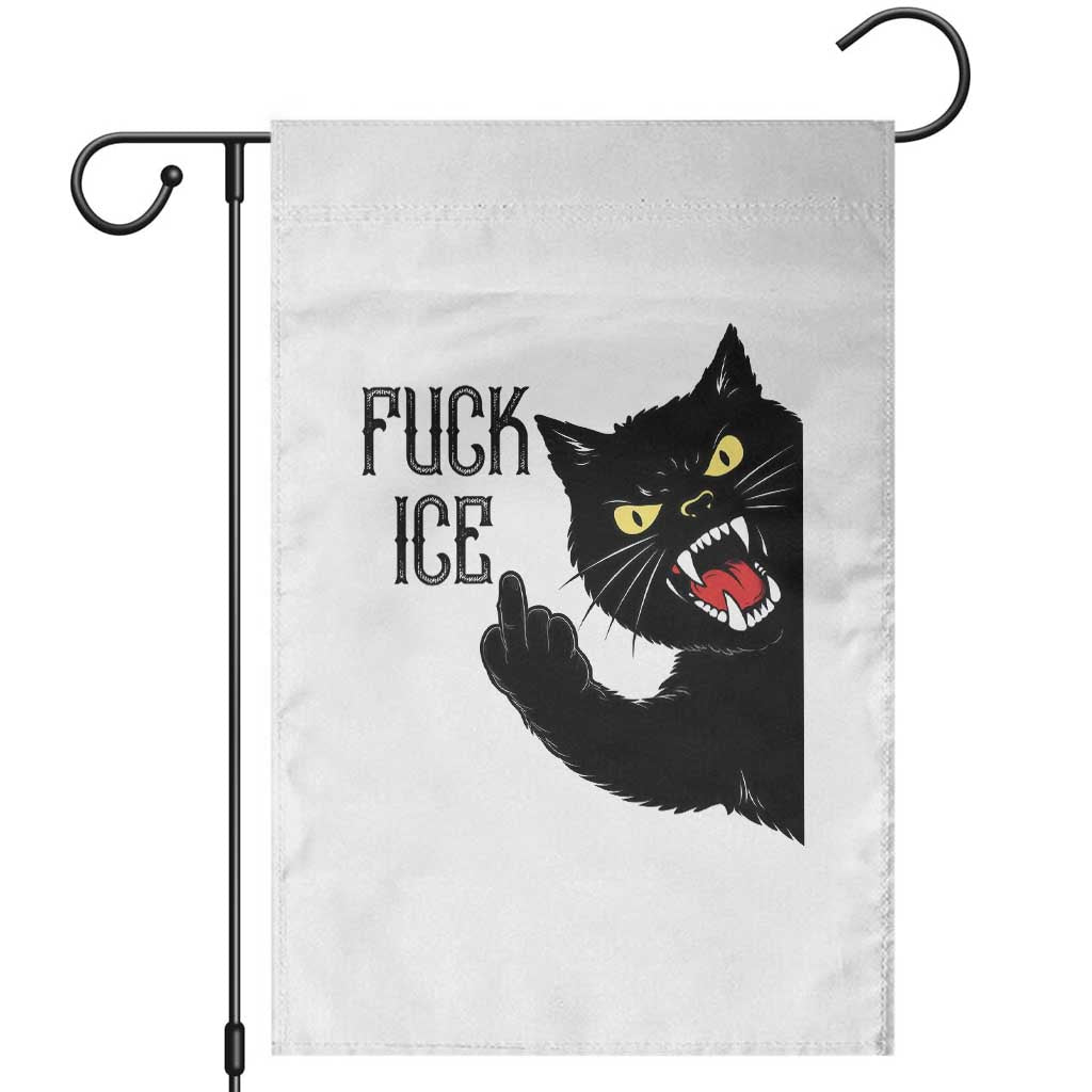 Funny Fck Ice Black Cat Garden Flag Resist Minneapolis Political