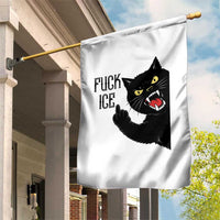 Funny Fck Ice Black Cat Garden Flag Resist Minneapolis Political