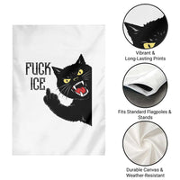 Funny Fck Ice Black Cat Garden Flag Resist Minneapolis Political