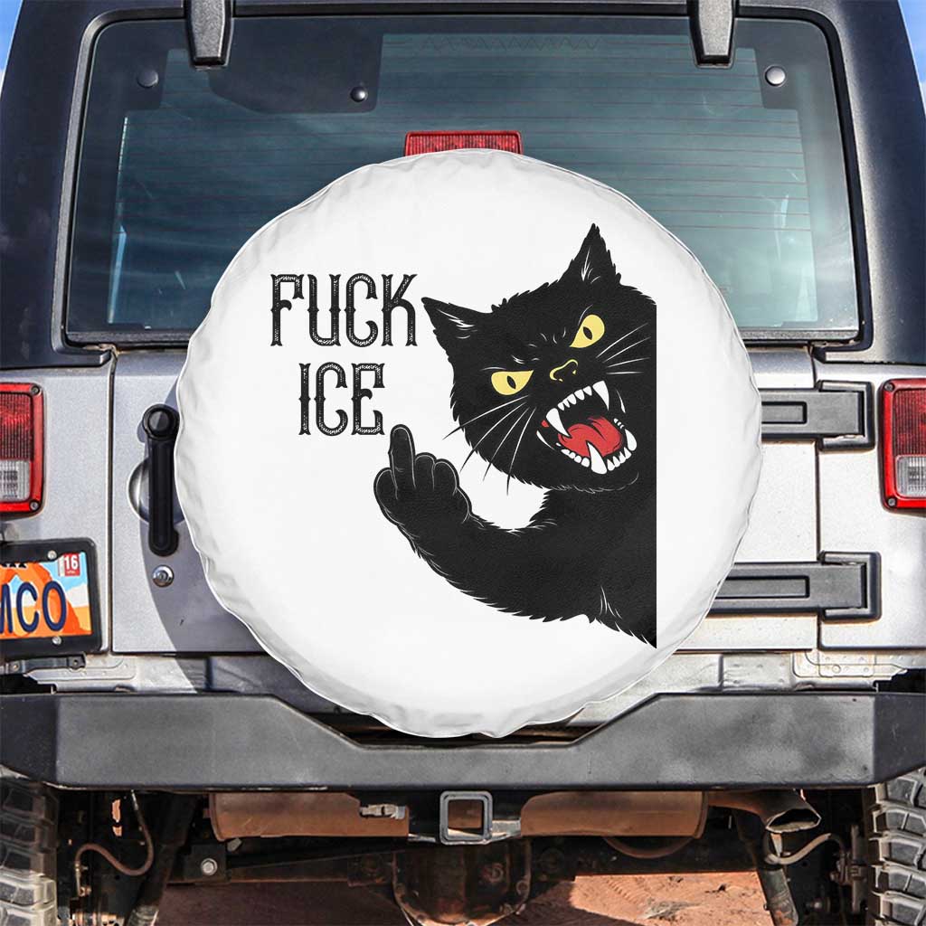Funny Fck Ice Black Cat Spare Tire Cover Resist Minneapolis Political