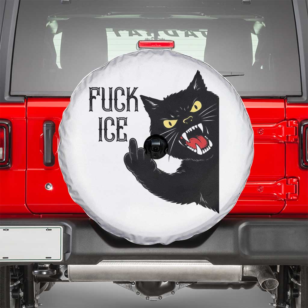 Funny Fck Ice Black Cat Spare Tire Cover Resist Minneapolis Political
