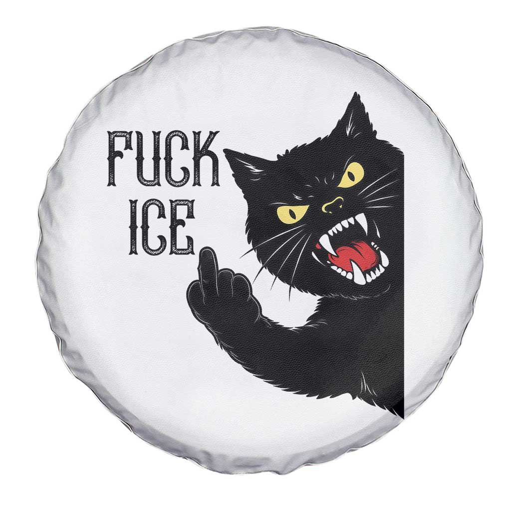 Funny Fck Ice Black Cat Spare Tire Cover Resist Minneapolis Political