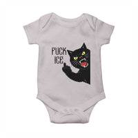 Funny Fck Ice Black Cat Baby Onesie Resist Minneapolis Political