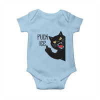 Funny Fck Ice Black Cat Baby Onesie Resist Minneapolis Political