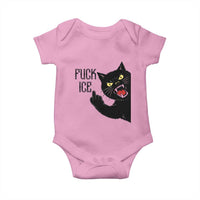 Funny Fck Ice Black Cat Baby Onesie Resist Minneapolis Political