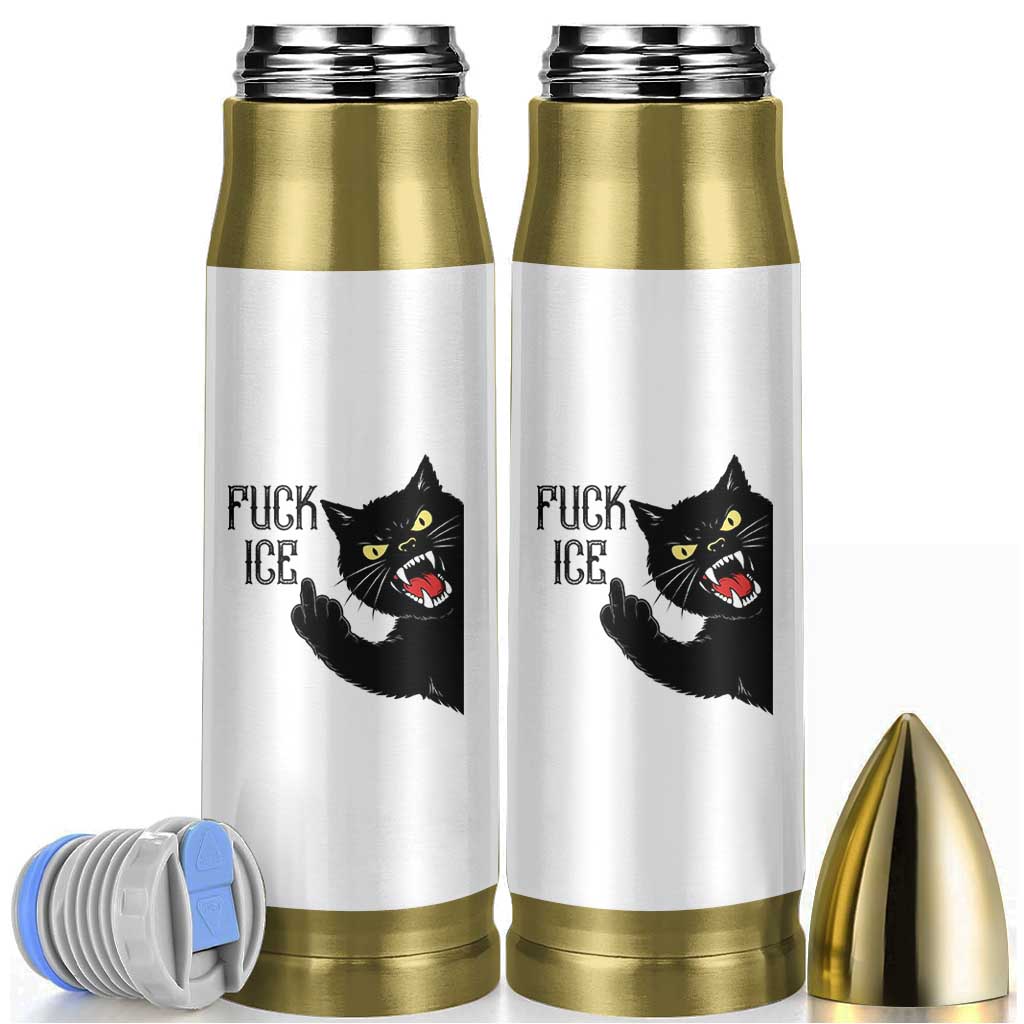 Funny Fck Ice Black Cat Bullet Tumbler Resist Minneapolis Political