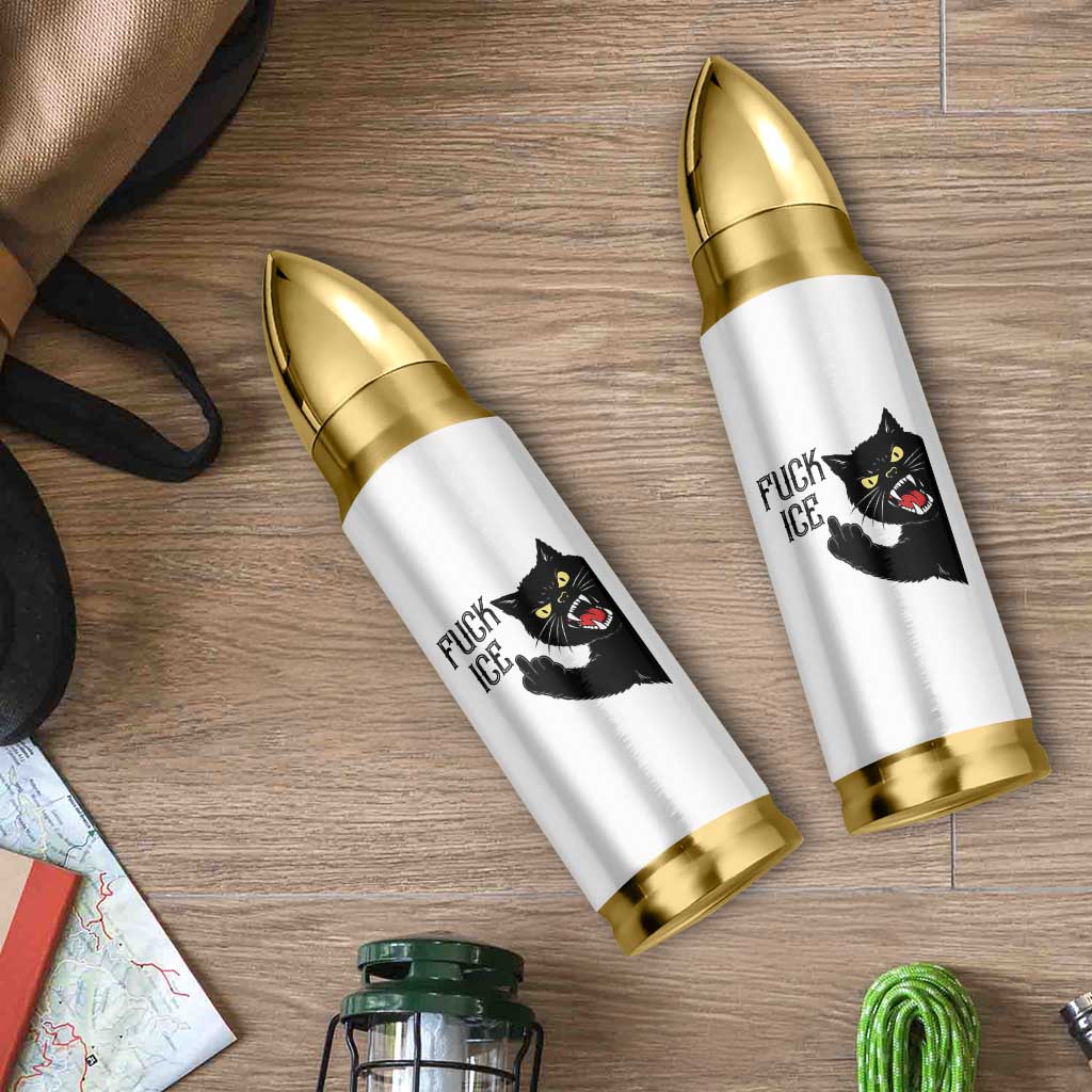 Funny Fck Ice Black Cat Bullet Tumbler Resist Minneapolis Political