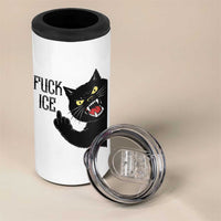 Funny Fck Ice Black Cat 4 in 1 Can Cooler Tumbler Resist Minneapolis Political