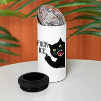 Funny Fck Ice Black Cat 4 in 1 Can Cooler Tumbler Resist Minneapolis Political