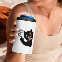Funny Fck Ice Black Cat 4 in 1 Can Cooler Tumbler Resist Minneapolis Political