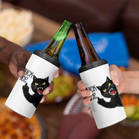 Funny Fck Ice Black Cat 4 in 1 Can Cooler Tumbler Resist Minneapolis Political