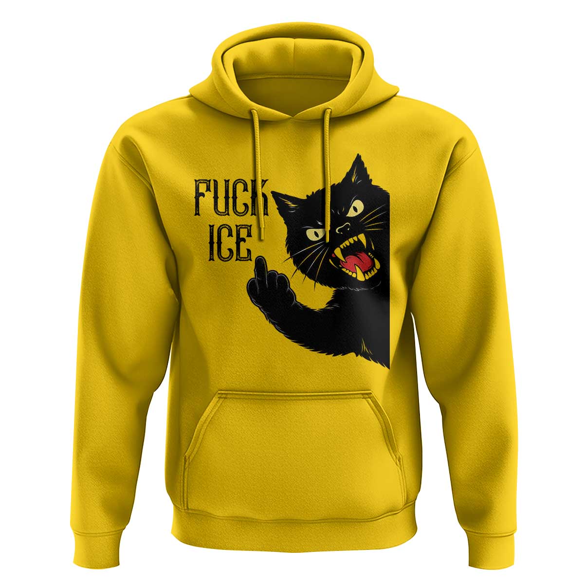 Funny Fck Ice Black Cat Hoodie Resist Minneapolis Political