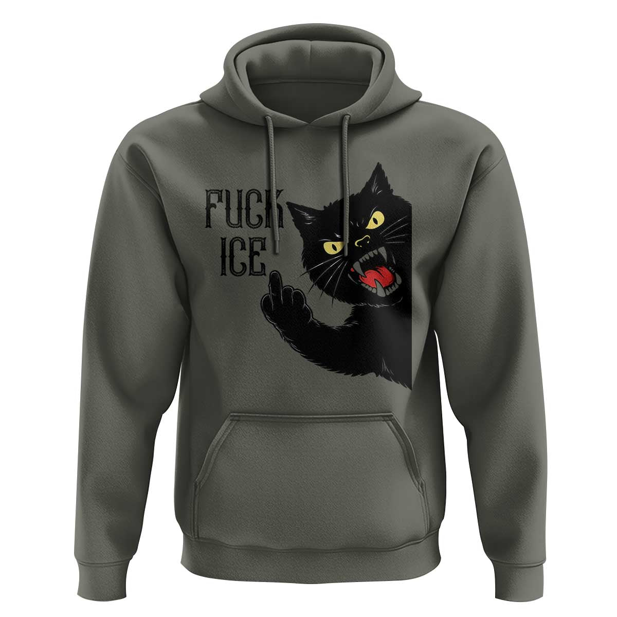 Funny Fck Ice Black Cat Hoodie Resist Minneapolis Political