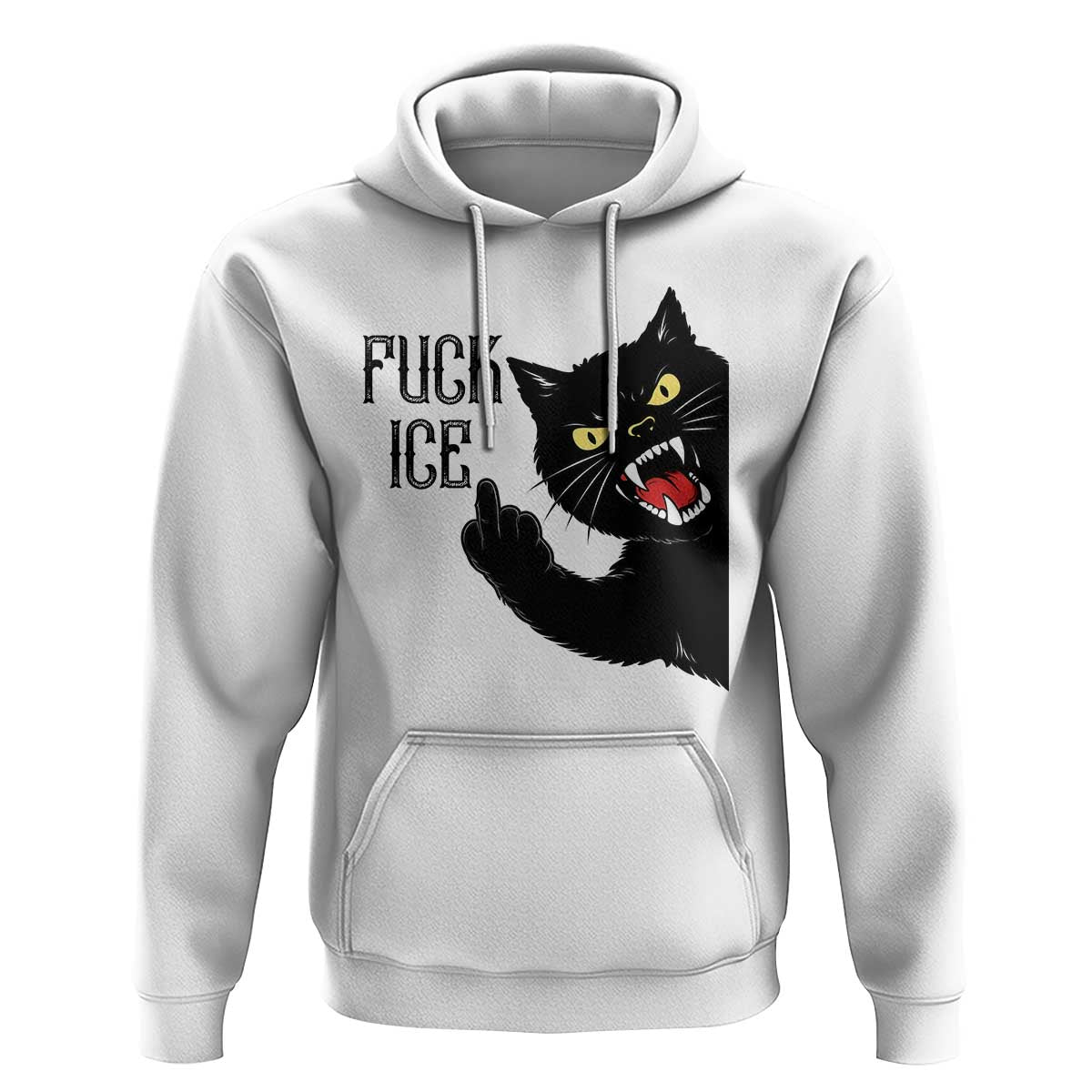 Funny Fck Ice Black Cat Hoodie Resist Minneapolis Political