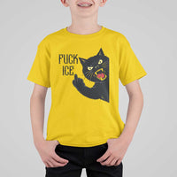 Funny Fck Ice Black Cat T Shirt For Kid Resist Minneapolis Political