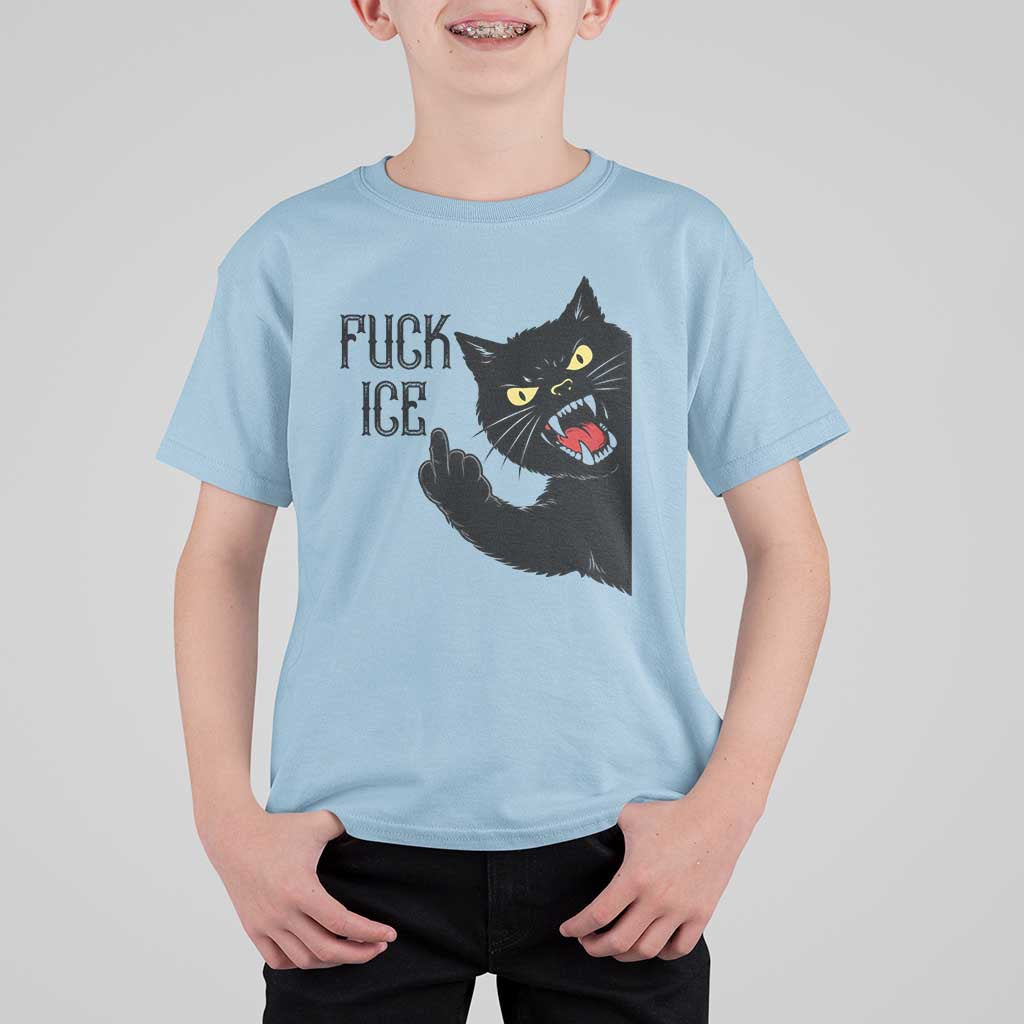 Funny Fck Ice Black Cat T Shirt For Kid Resist Minneapolis Political