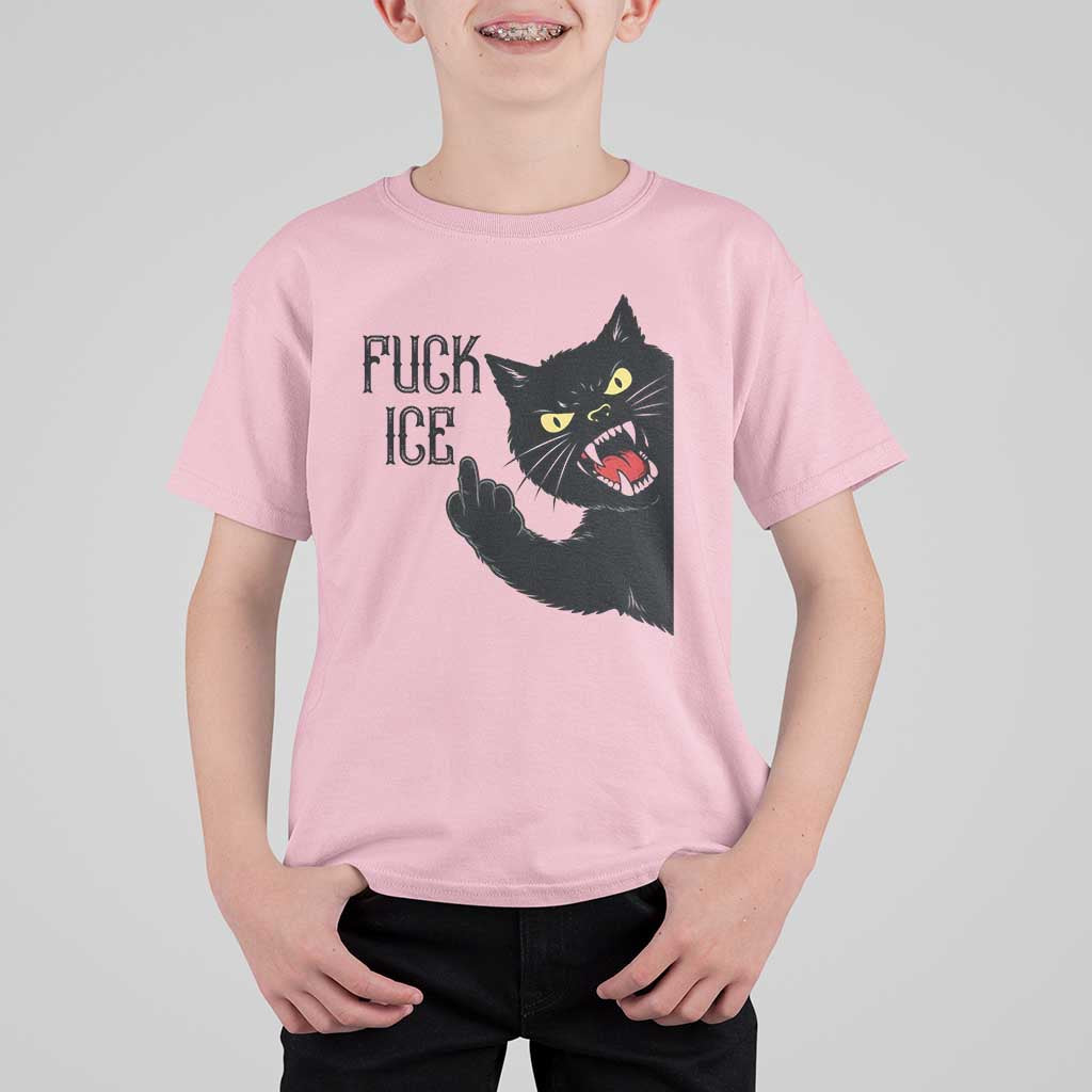 Funny Fck Ice Black Cat T Shirt For Kid Resist Minneapolis Political