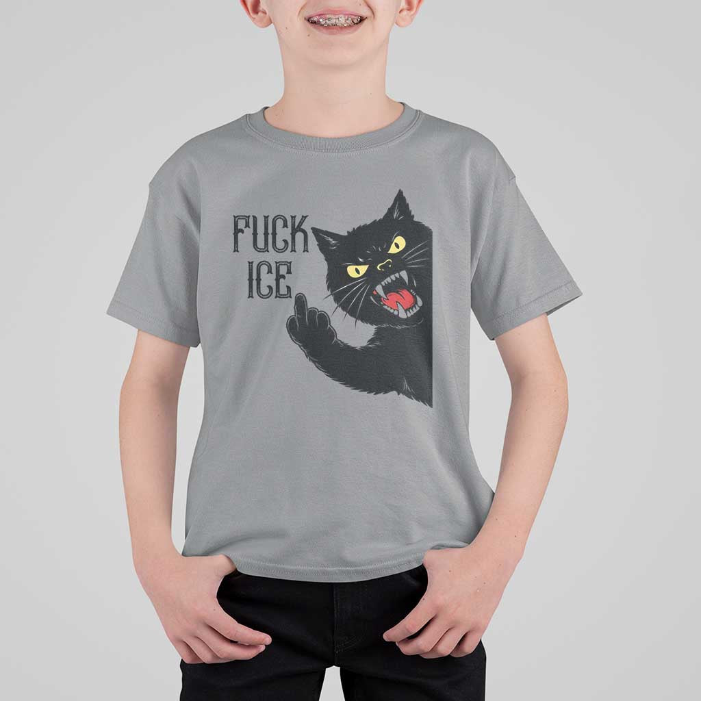 Funny Fck Ice Black Cat T Shirt For Kid Resist Minneapolis Political