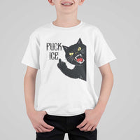 Funny Fck Ice Black Cat T Shirt For Kid Resist Minneapolis Political