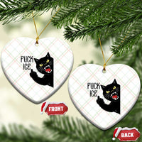 Funny Fck Ice Black Cat Ceramic Ornament Resist Minneapolis Political