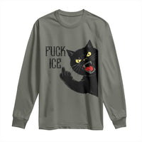 Funny Fck Ice Black Cat Long Sleeve Shirt Resist Minneapolis Political