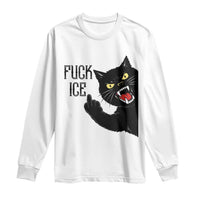 Funny Fck Ice Black Cat Long Sleeve Shirt Resist Minneapolis Political