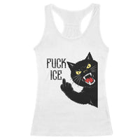 Funny Fck Ice Black Cat Racerback Tank Top Resist Minneapolis Political