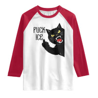 Funny Fck Ice Black Cat Raglan Shirt Resist Minneapolis Political