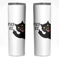 Funny Fck Ice Black Cat Skinny Tumbler Resist Minneapolis Political