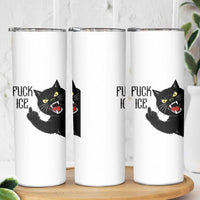 Funny Fck Ice Black Cat Skinny Tumbler Resist Minneapolis Political