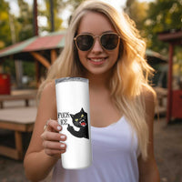 Funny Fck Ice Black Cat Skinny Tumbler Resist Minneapolis Political