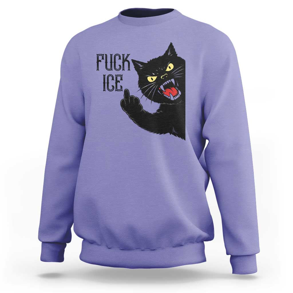 Funny Fck Ice Black Cat Sweatshirt Resist Minneapolis Political