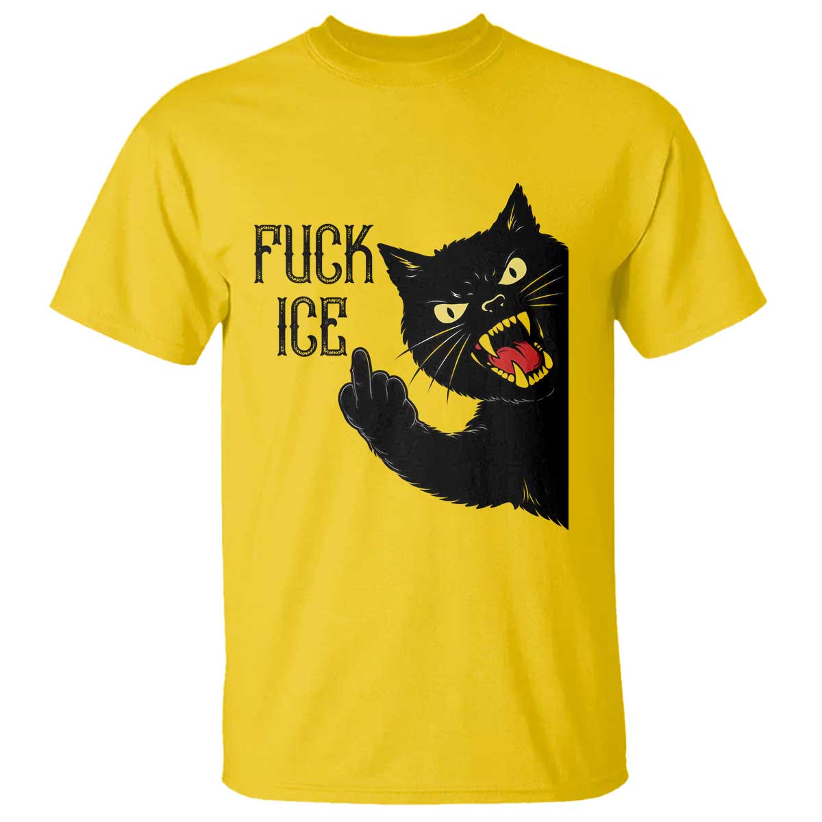 Funny Fck Ice Black Cat T Shirt Resist Minneapolis Political