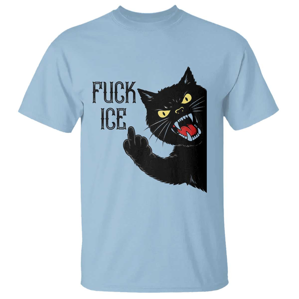 Funny Fck Ice Black Cat T Shirt Resist Minneapolis Political