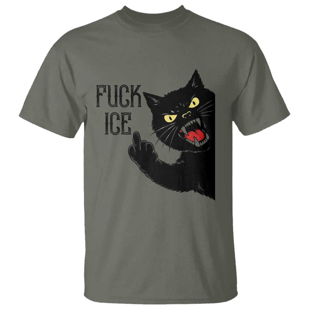 Funny Fck Ice Black Cat T Shirt Resist Minneapolis Political