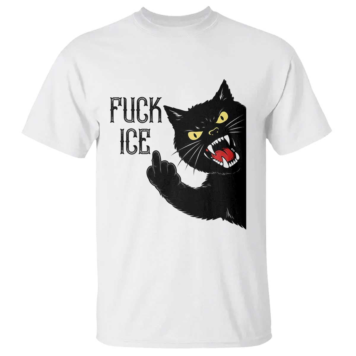 Funny Fck Ice Black Cat T Shirt Resist Minneapolis Political