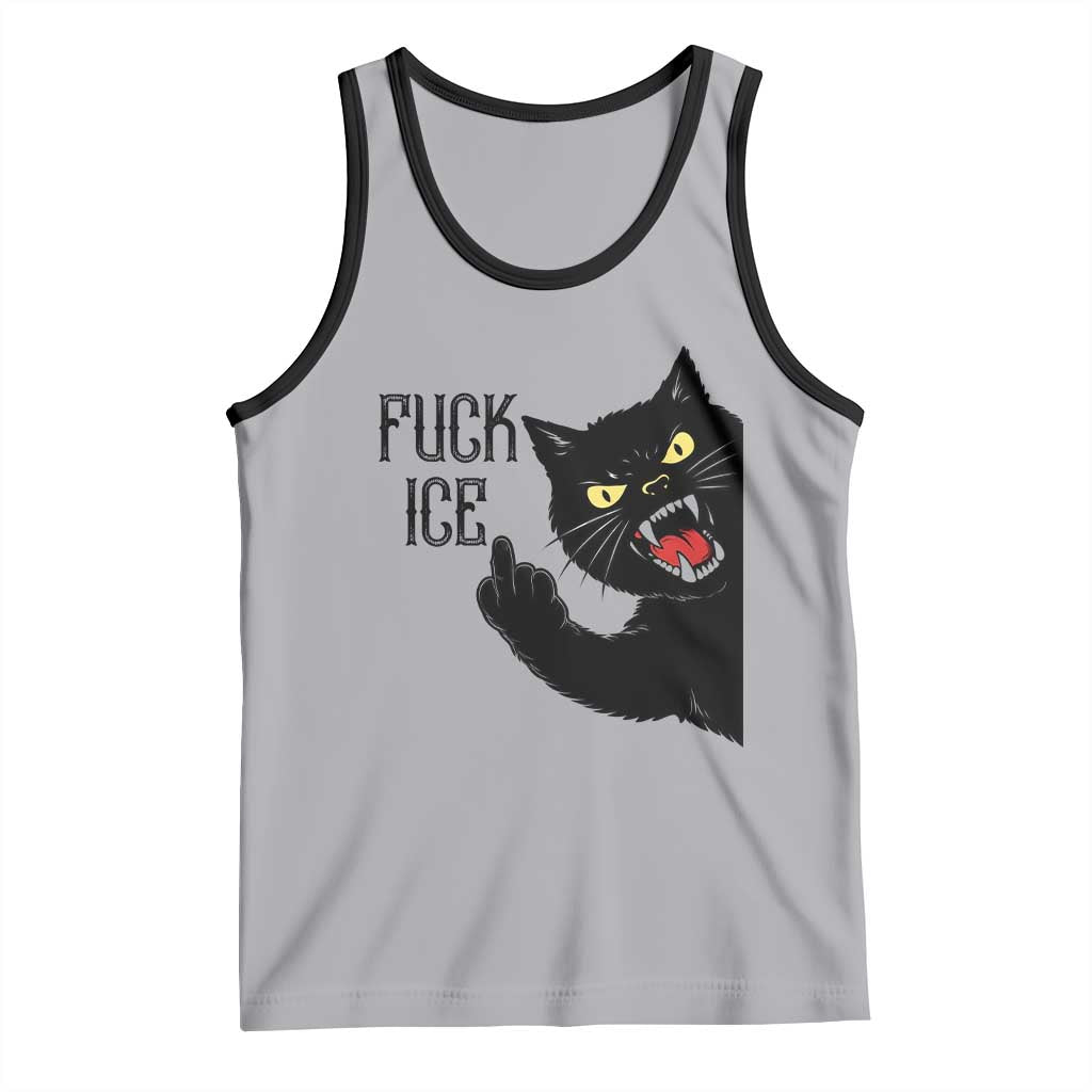 Funny Fck Ice Black Cat Tank Top Resist Minneapolis Political