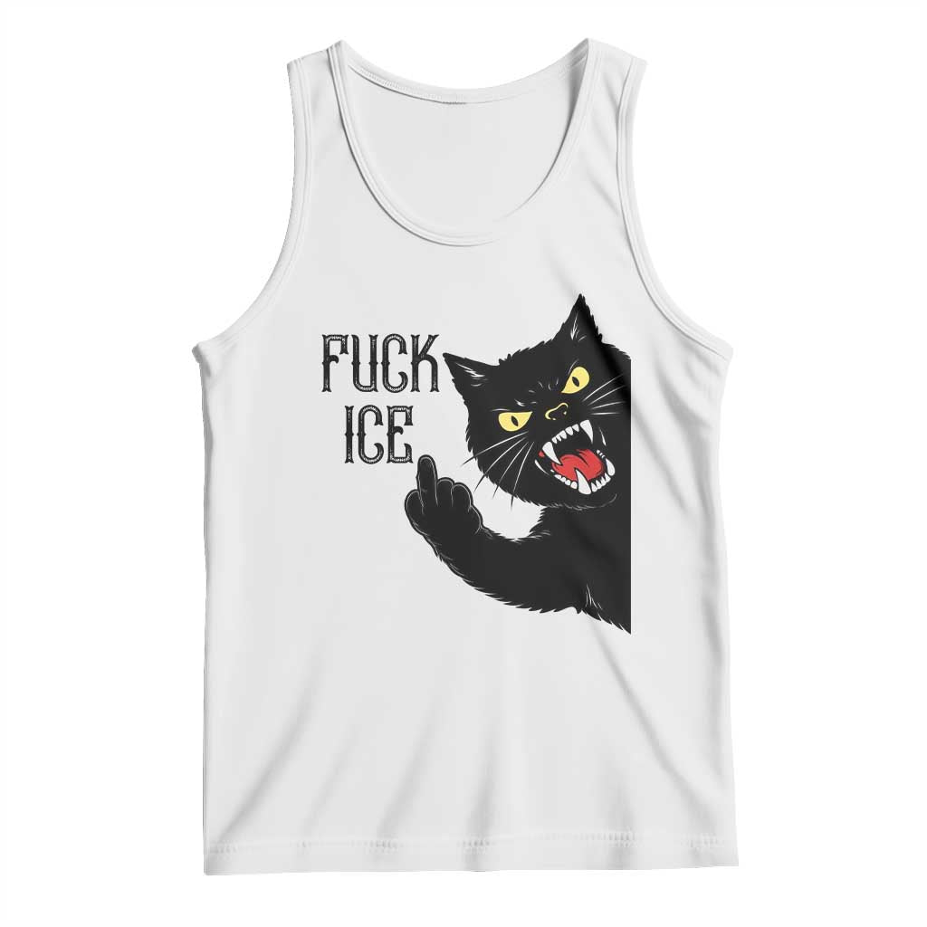 Funny Fck Ice Black Cat Tank Top Resist Minneapolis Political