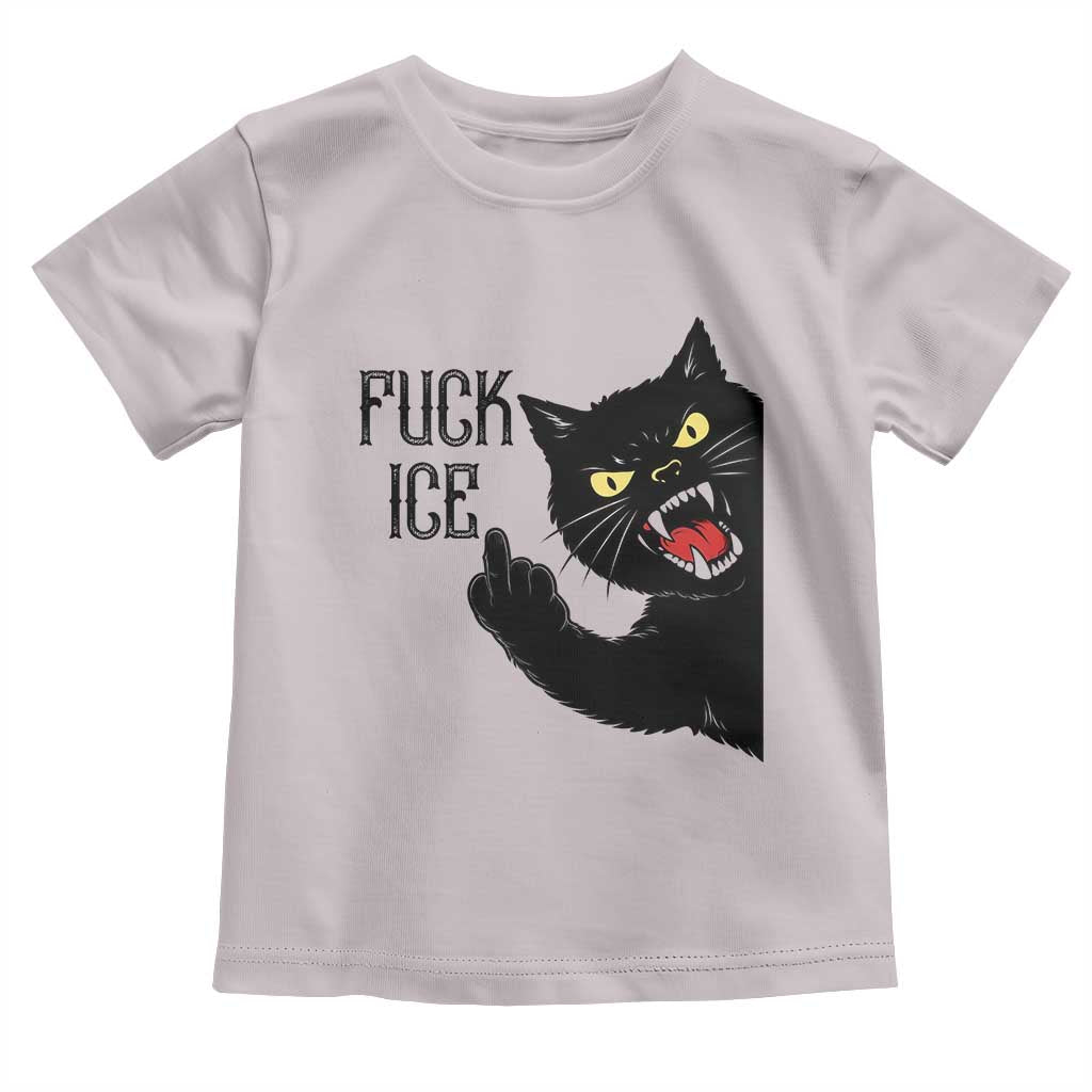 Funny Fck Ice Black Cat Toddler T Shirt Resist Minneapolis Political
