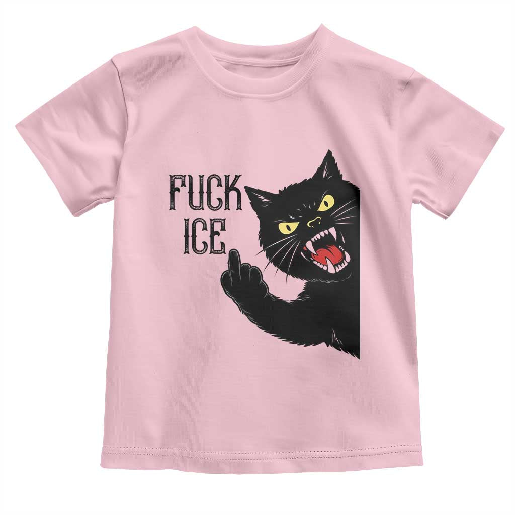 Funny Fck Ice Black Cat Toddler T Shirt Resist Minneapolis Political