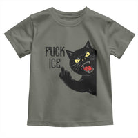 Funny Fck Ice Black Cat Toddler T Shirt Resist Minneapolis Political