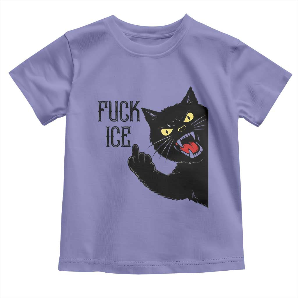 Funny Fck Ice Black Cat Toddler T Shirt Resist Minneapolis Political