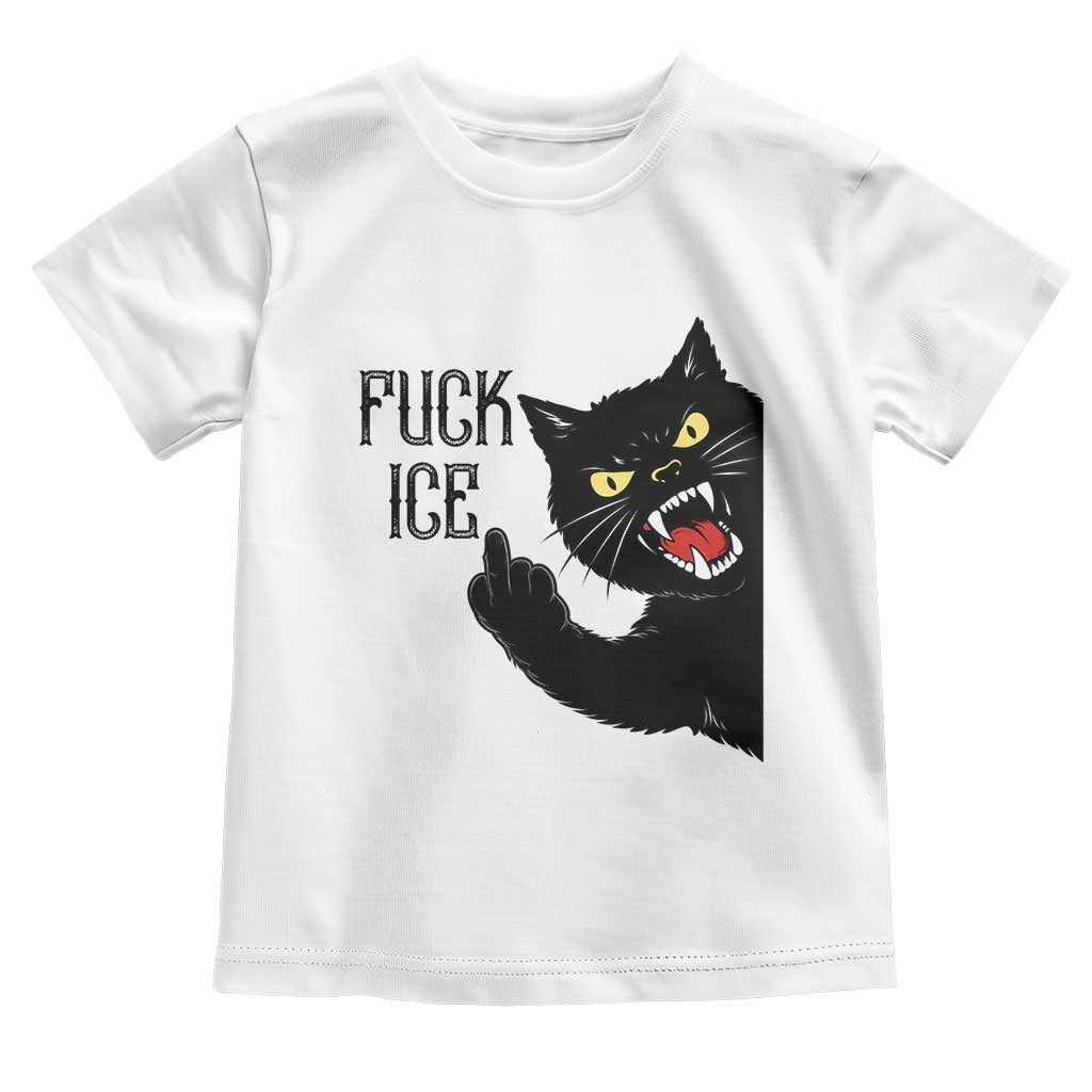 Funny Fck Ice Black Cat Toddler T Shirt Resist Minneapolis Political